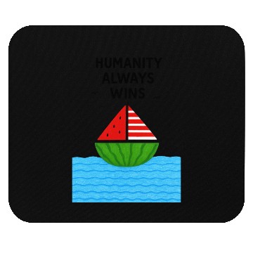 Discover Watermelon Sailboat with Humanity Wins Quote Mouse Pads
