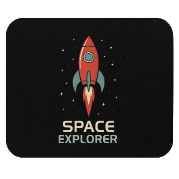 Discover Retro Space Rocket Illustration Mouse Pads