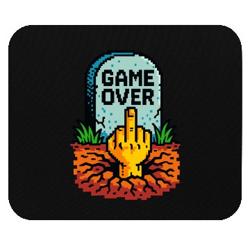Discover Retro Game Over Pixel Art Funny Gamer Design Mouse Pads