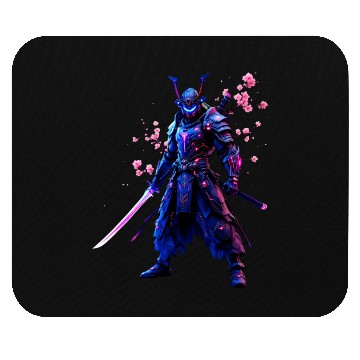 Discover Neon Samurai Warrior Mouse Pads