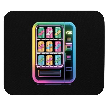 Discover Y2K Cyber Vending Machine with Iridescent Drinks Mouse Pads