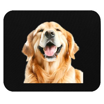 Discover Joyful Golden Retriever Illustration Mouse Pads