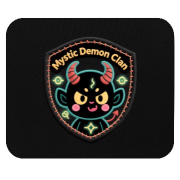 Discover Mystic Demon Clan Embroidered Patch Mouse Pads