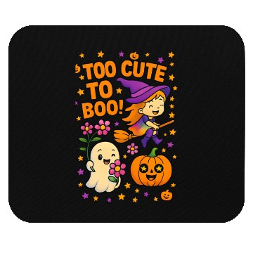 Discover Whimsical Halloween Witch and Ghost Mouse Pads