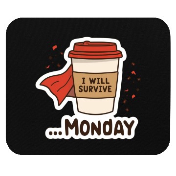 Discover Superhero Coffee Survival Design Mouse Pads