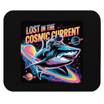 Discover Cosmic Shark Astronaut Mouse Pads Design