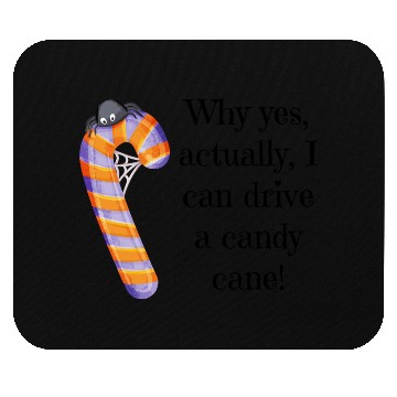 Discover Funny Quote Halloween Candy Cane with Spider Mouse Pads