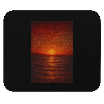 Discover Sunset Over Calm Ocean Mouse Pads
