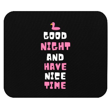 Discover Whimsical Pink Flamingo Night Message Mouse Pads