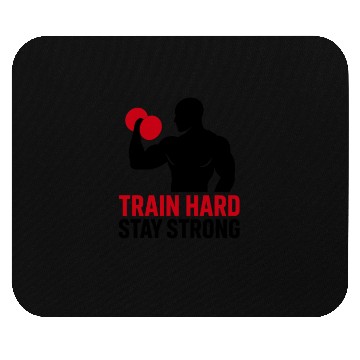 Discover Train Hard Strength Motivation Design Mouse Pads