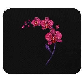 Discover Elegant Violet Pink Orchid Flower Branch Design Mouse Pads