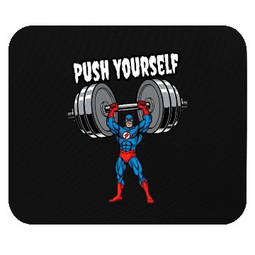 Discover Superhero Push Yourself Gym Mouse Pads Mouse Pads