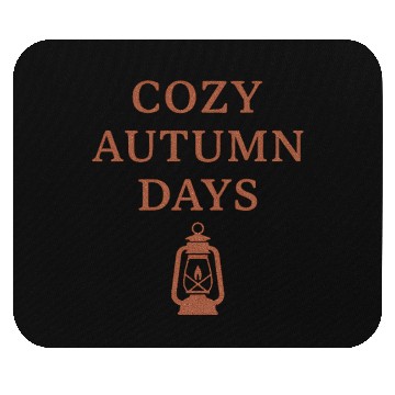 Discover Cozy Autumn Days Lantern Design Mouse Pads