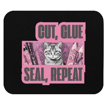 Discover Decoupage Mantra Cut Glue Seal Repeat Cat Mouse Pads