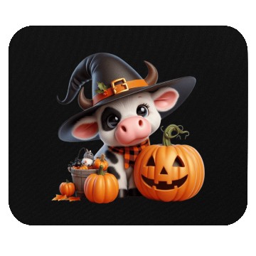 Discover Cute Halloween Cow Mouse Pads