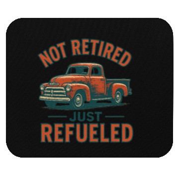 Discover Vintage Pickup Truck Retirement Humor Mouse Pads