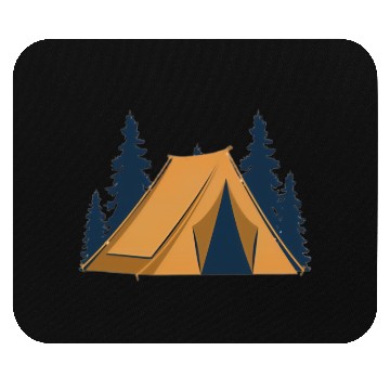 Discover Serene Forest Camping Scene Mouse Pads