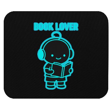 Discover Neon Book Lover Character Mouse Pads