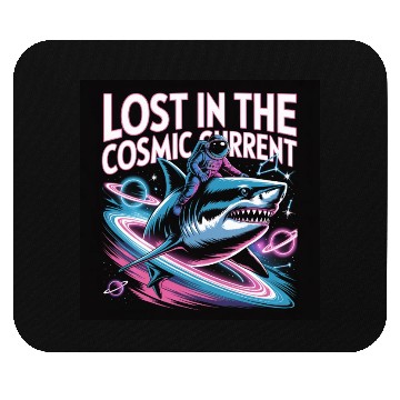 Discover Cosmic Shark Adventure Mouse Pads