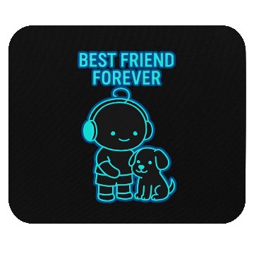 Discover Best Friend Forever Neon Illustration Mouse Pads