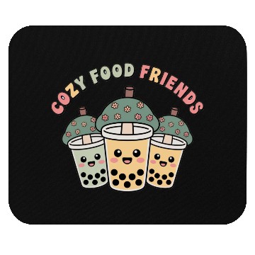 Discover Cute Bubble Tea Cloud Trio Design Mouse Pads