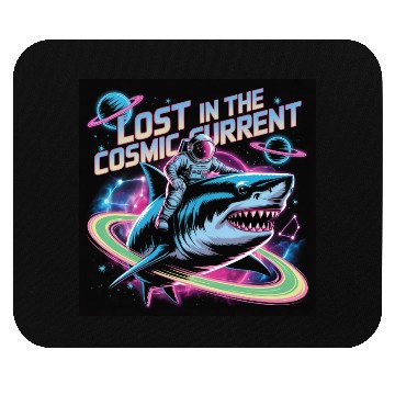 Discover Cosmic Shark Astronaut Adventure Mouse Pads