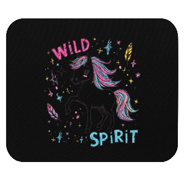 Discover Colorful Wild Unicorn Spirit Design Mouse Pads