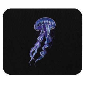 Discover Bioluminescent Purple Jellyfish Illustration Mouse Pads