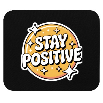 Discover Positive Vibes Motivational Sticker Mouse Pads