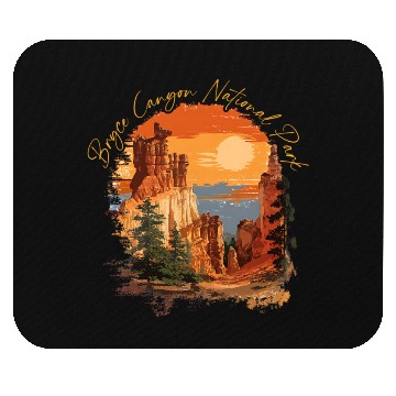 Discover Sunset Over Canyon Nature Scene Mouse Pads