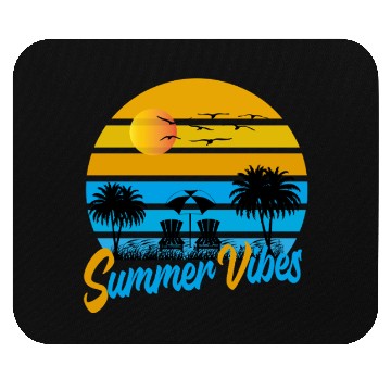 Discover Tropical Summer Vibes Sunset Scene Mouse Pads