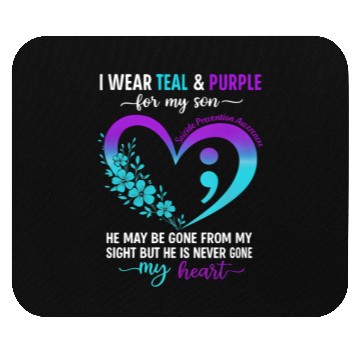 Discover I Wear Teal & Purple for My Son Suicide Prevention Mouse Pads