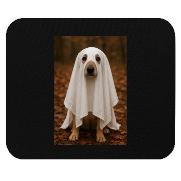 Discover Autumn Forest Ghost Dog Tapestry Mouse Pads