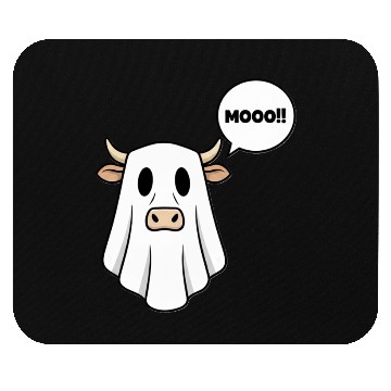 Discover Funny Ghost Cow Mouse Pads