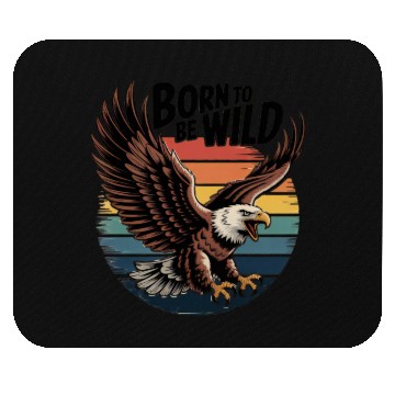 Discover Born to Be Wild Eagle Illustration Mouse Pads