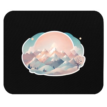 Discover Serene Mountain Range with Sunrise Mouse Pads