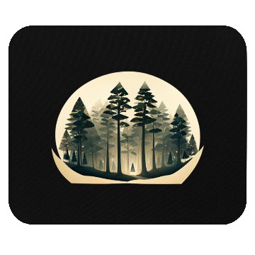 Discover Mystical Forest Circle Design Mouse Pads