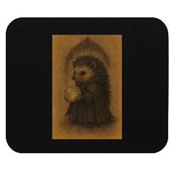 Discover Hedgehog Wizard with Crystal Ball Mouse Pads