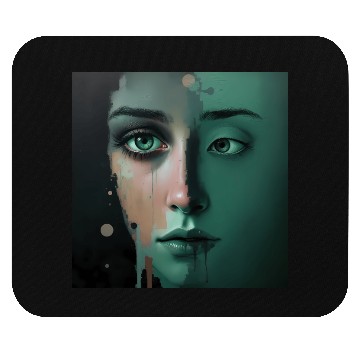 Discover Digital Abstract Female Portrait Mouse Pads