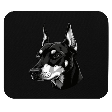 Discover Elegant Black and White Husky Portrait Mouse Pads