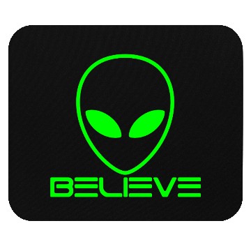 Discover Alien Believe Funny Science UFO Mouse Pads