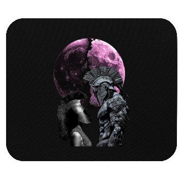 Discover Ancient Warrior Battle Moon Scene Mouse Pads