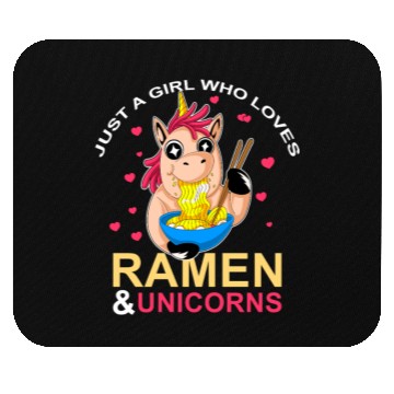 Discover Ramen and Unicorns For Girls Mouse Pads
