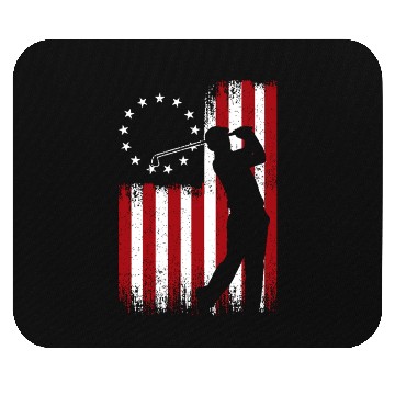 Discover American Flag Golf USA Flag Mouse Pads