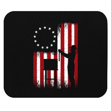 Discover American Flag Golf USA Flag Mouse Pads
