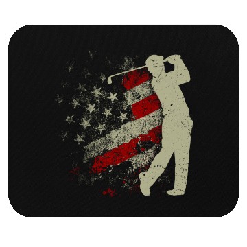 Discover American Flag Golf USA Flag Mouse Pads