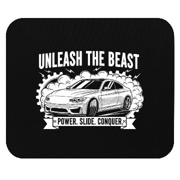Discover Unleash the Beast Drift Car Design Mouse Pads