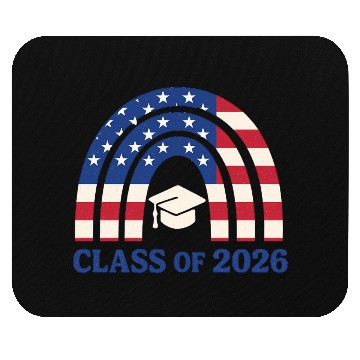 Discover Senior 2026 | Graduation Class of 2026 Blue Design Mouse Pads