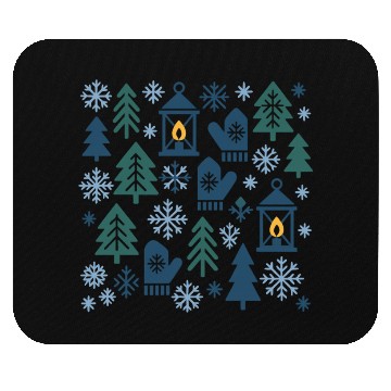 Discover Winter Forest Snowflake Pattern Mouse Pads