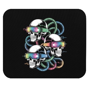 Discover VR Skeleton Head Circuit Vision Streetwear Mouse Pads